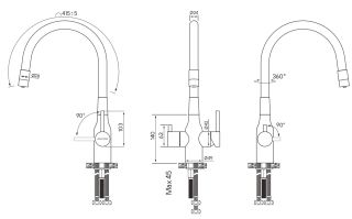 Смеситель для кухни Paulmark Salix Sa213419-CR хром